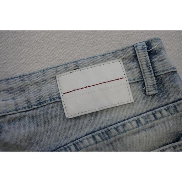 M. Society Slim Taper Stretch Distressed Denim Blue Jeans Mens Size 36 x 30 - Picture 10 of 10